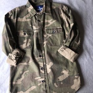 Thick Camo Button Up